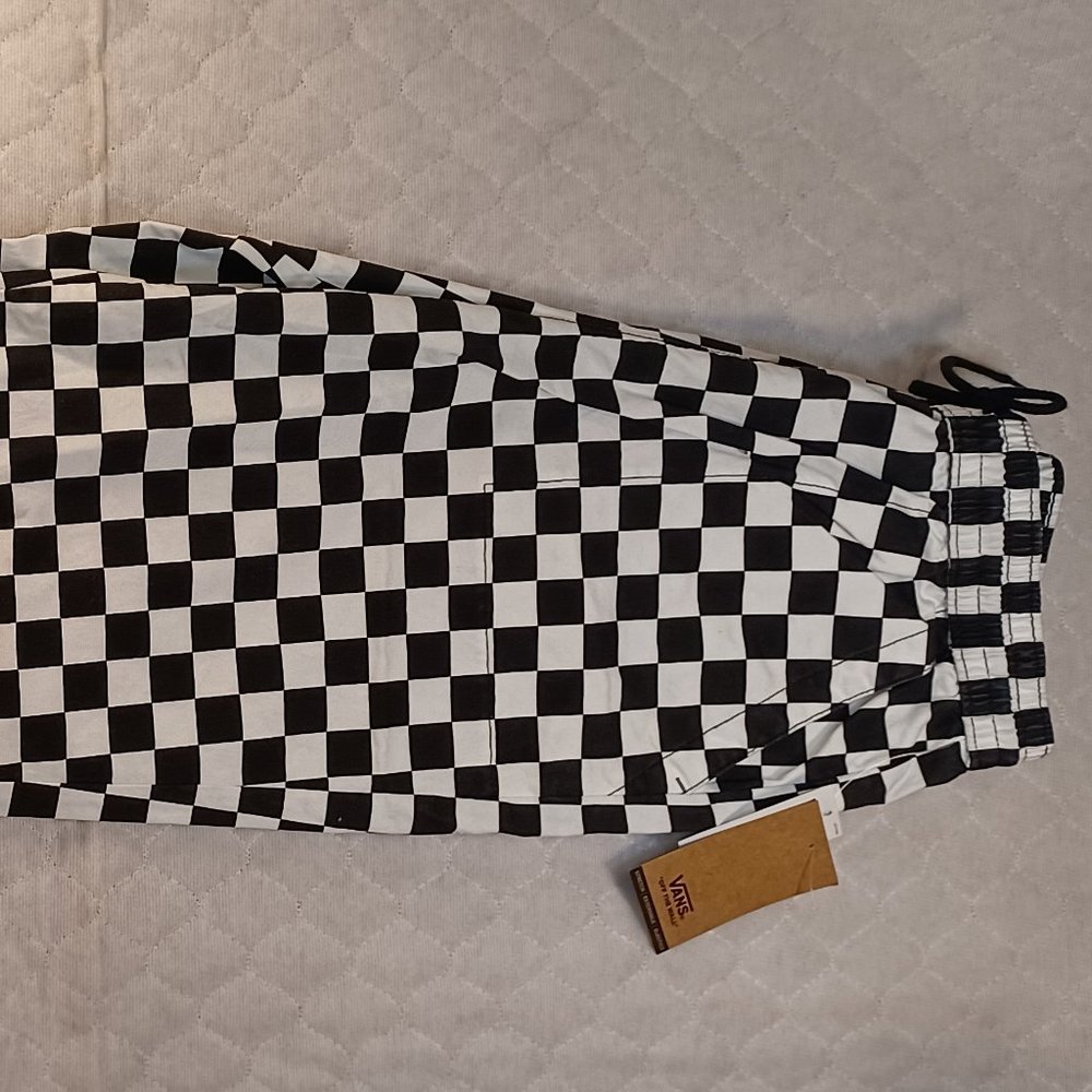 HTF Vans Black/White Checkered Checkerboard Joggers Women's Small - Picture 3 of 14